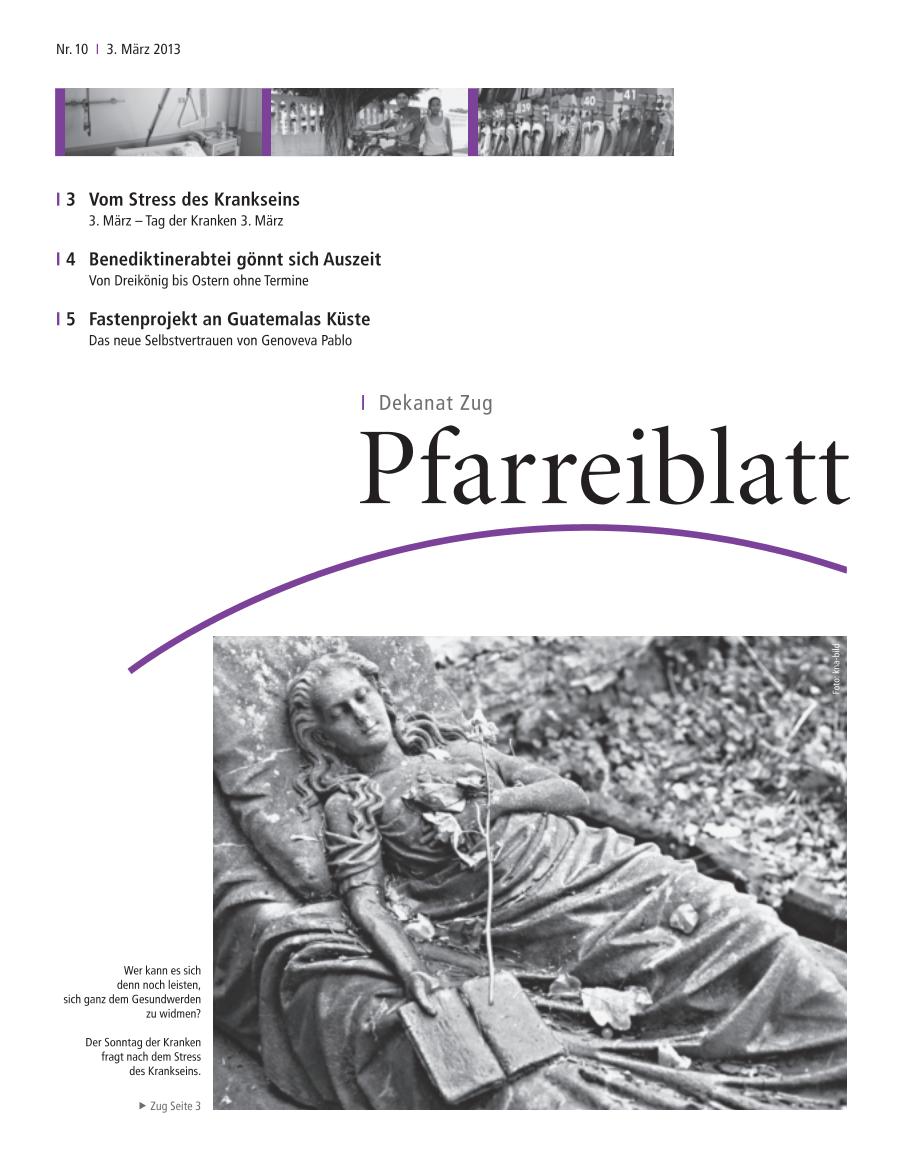 Cover Pfarreiblatt Zug, Nr. 10 2013
