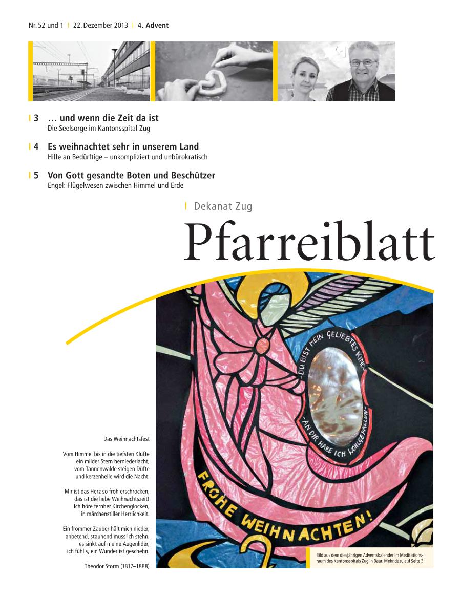 Cover Pfarreiblatt Zug, Nr. 52/01 2013