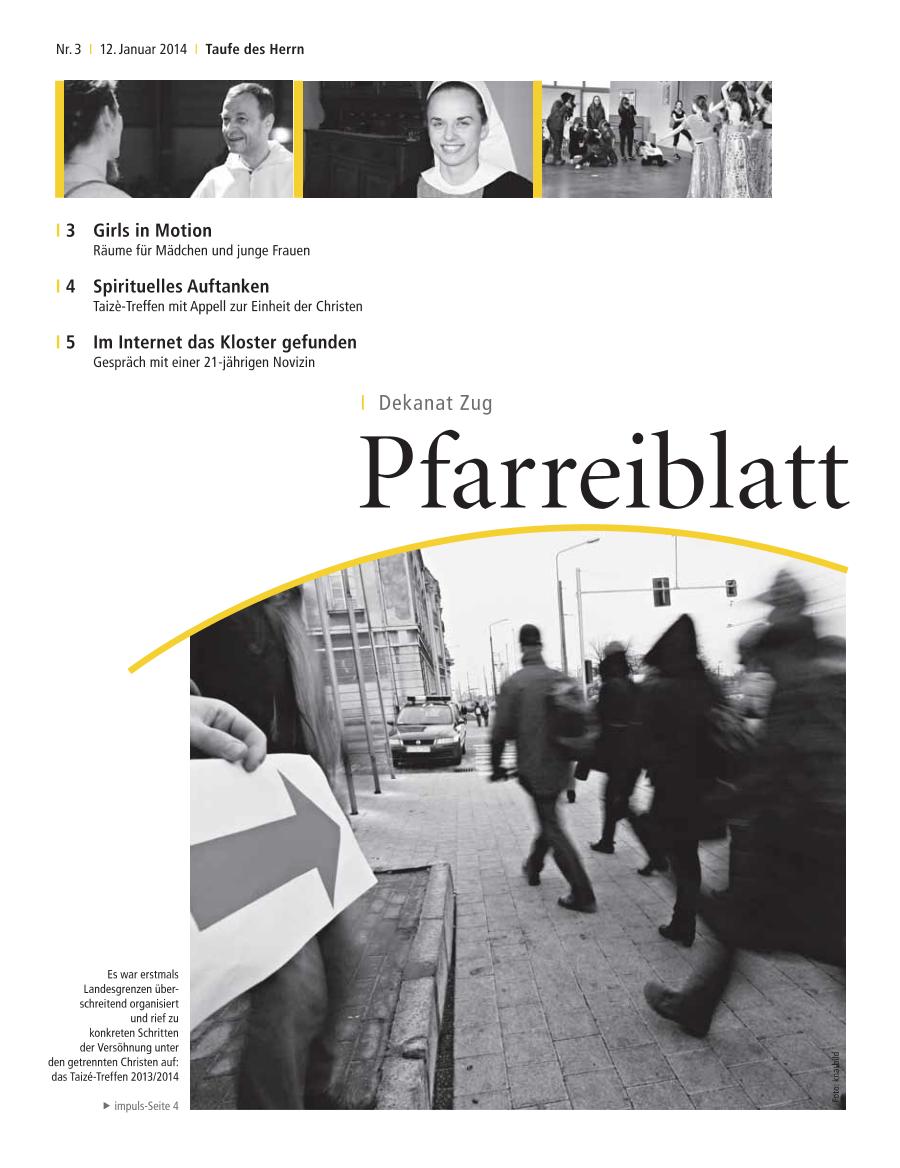 Cover Pfarreiblatt Zug, Nr. 03 2014