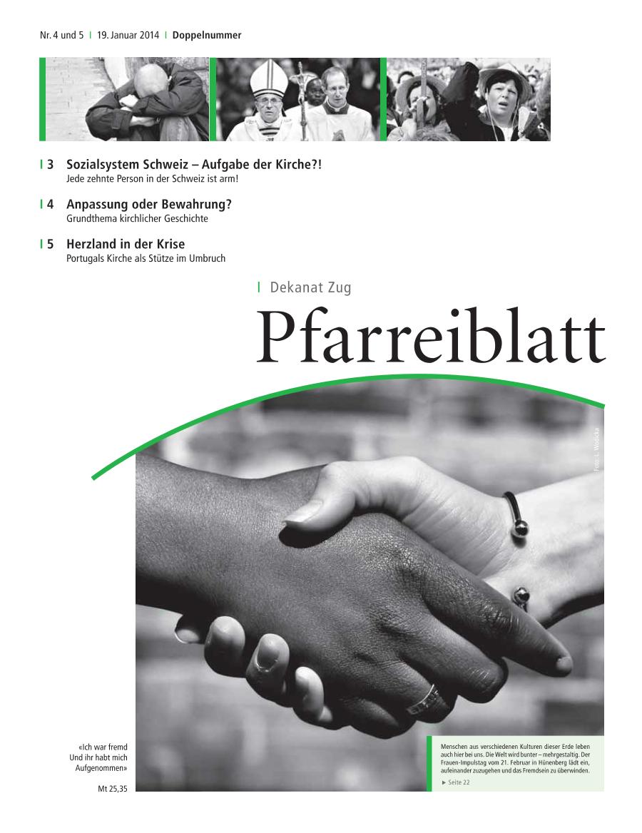 Cover Pfarreiblatt Zug, Nr. 04/05 2014