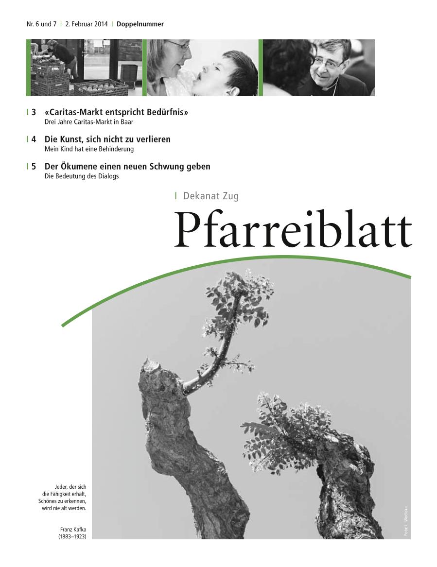 Cover Pfarreiblatt Zug, Nr. 06/07 2014