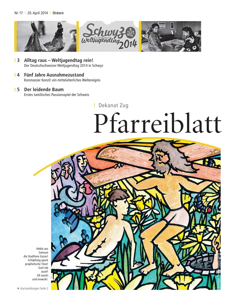 Cover Pfarreiblatt Zug, Nr. 17 2014