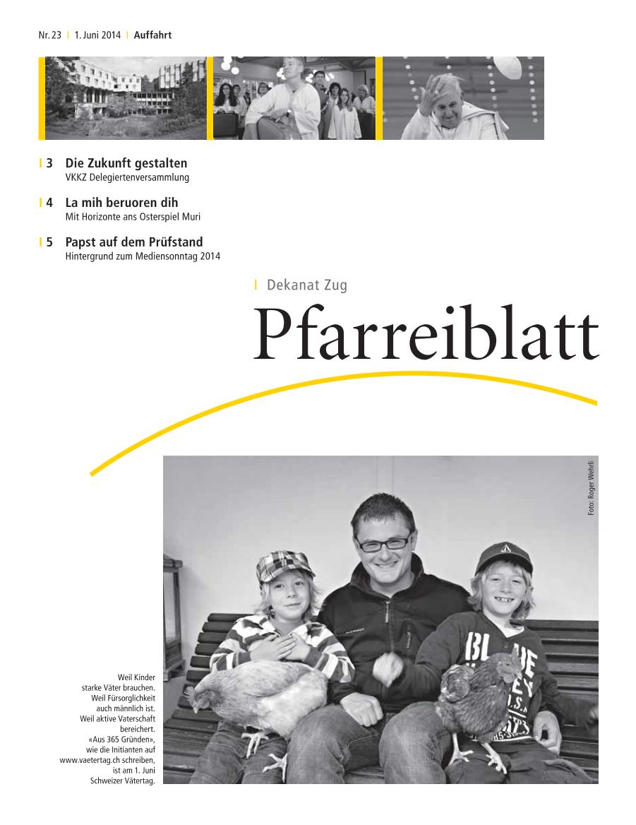 Cover Pfarreiblatt Zug, Nr. 23 2014