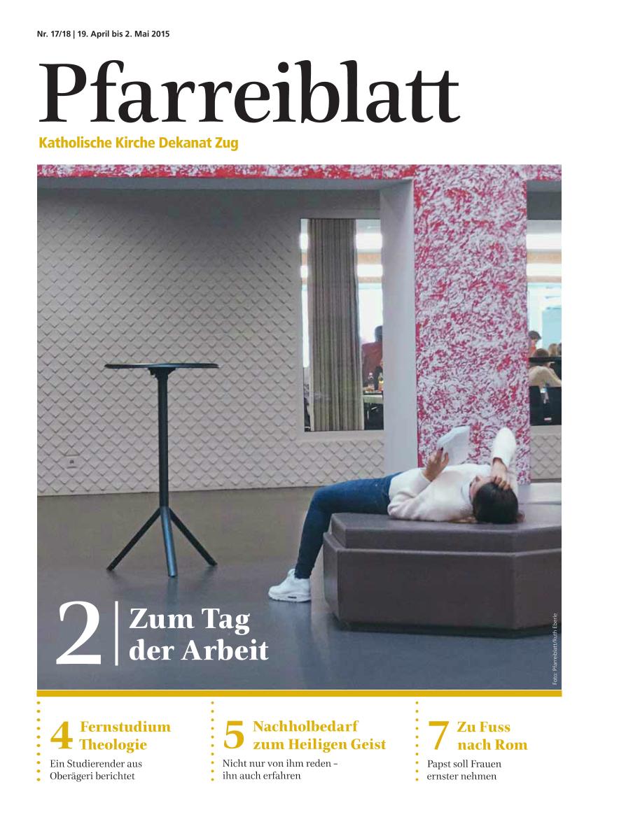 Cover Pfarreiblatt Zug, Nr. 17/18 2015