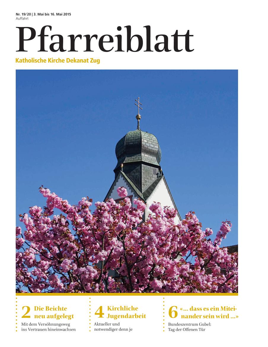 Cover Pfarreiblatt Zug, Nr. 19/20 2015