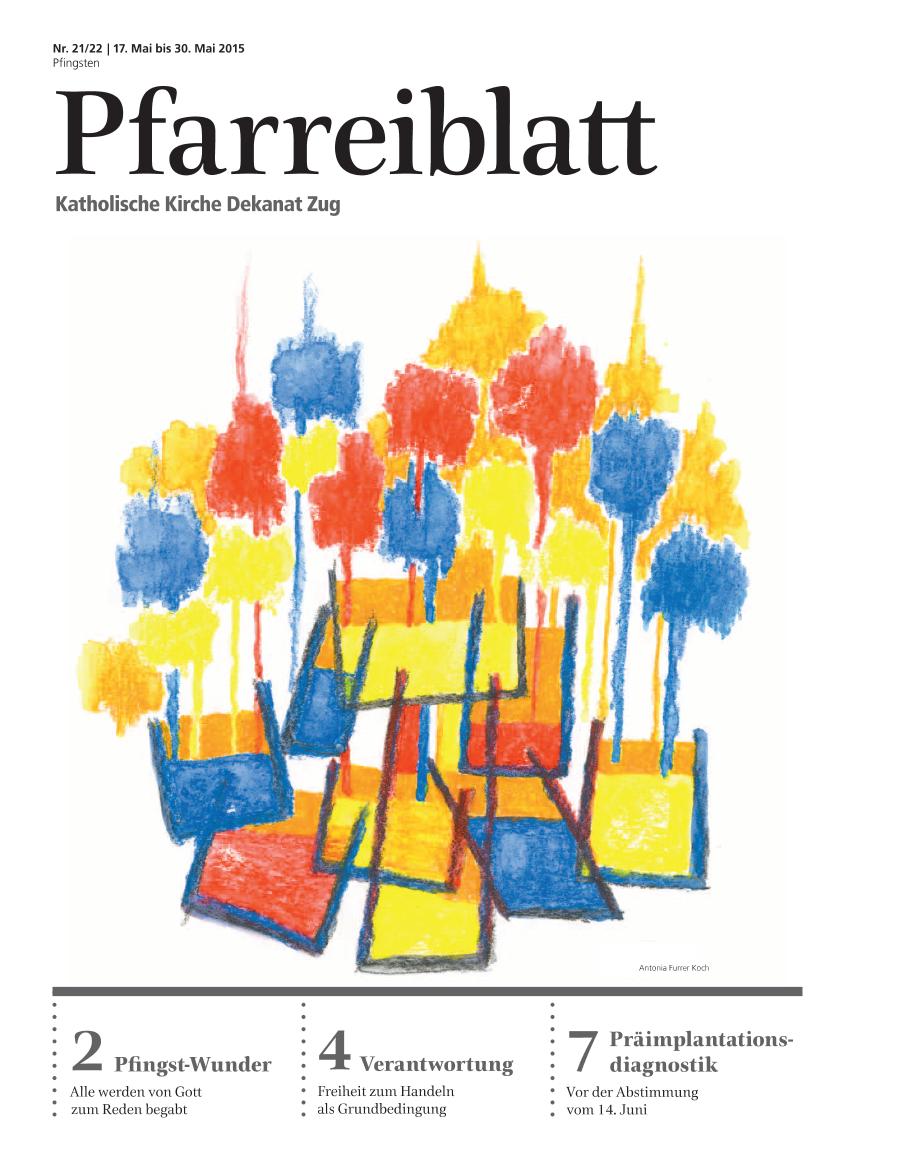 Cover Pfarreiblatt Zug, Nr. 21/22 2015