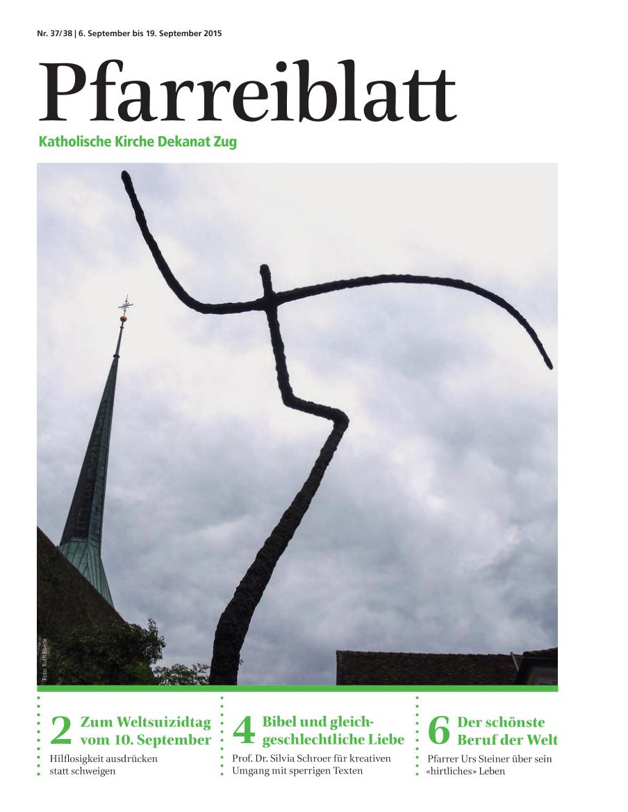 Cover Pfarreiblatt Zug, Nr. 37/38 2015