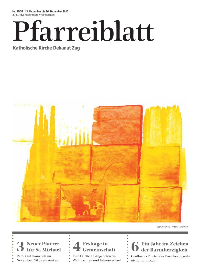 Cover Pfarreiblatt Zug, Nr. 51/52 2015