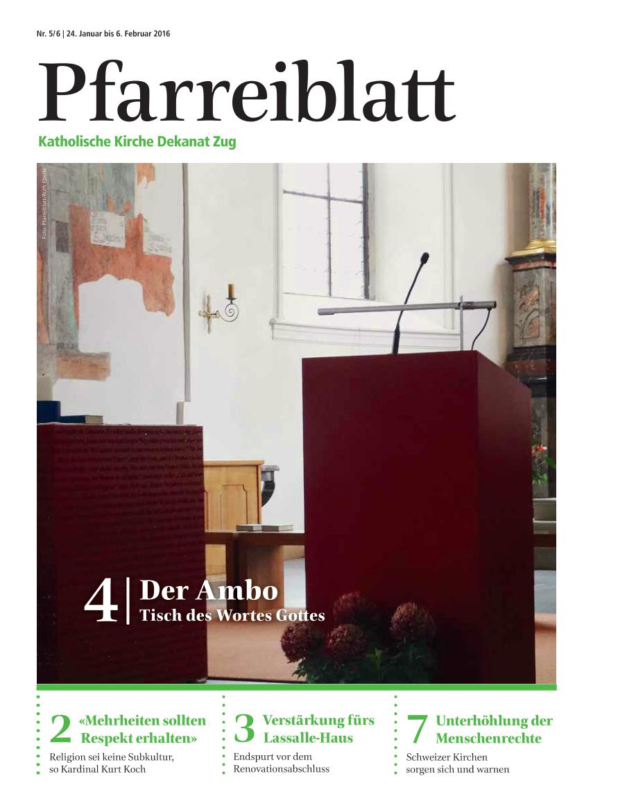 Cover Pfarreiblatt Zug, Nr. 05/06 2016