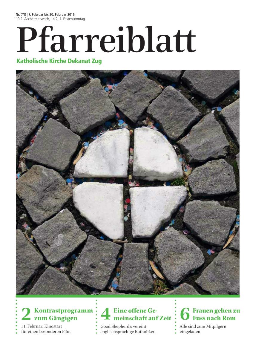 Cover Pfarreiblatt Zug, Nr. 07/08 2016