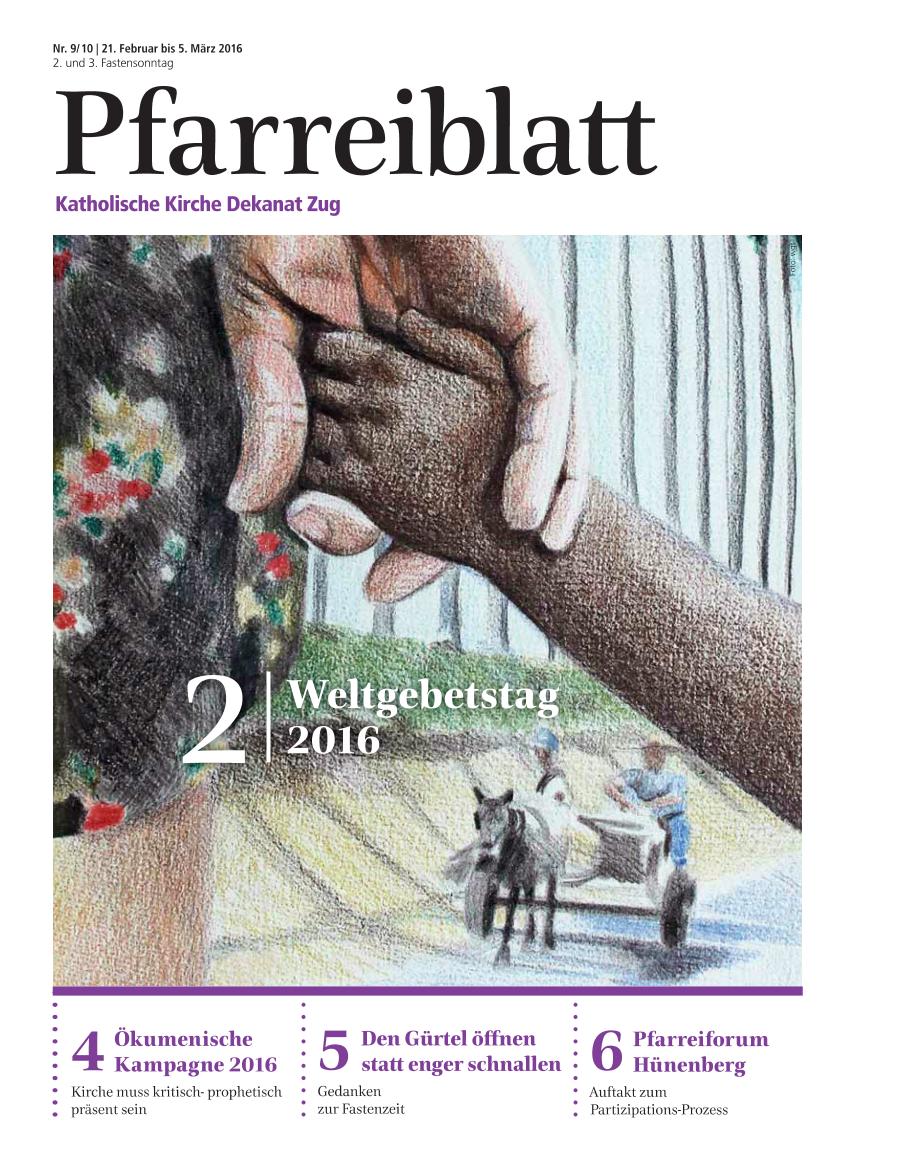 Cover Pfarreiblatt Zug, Nr. 09/10 2016