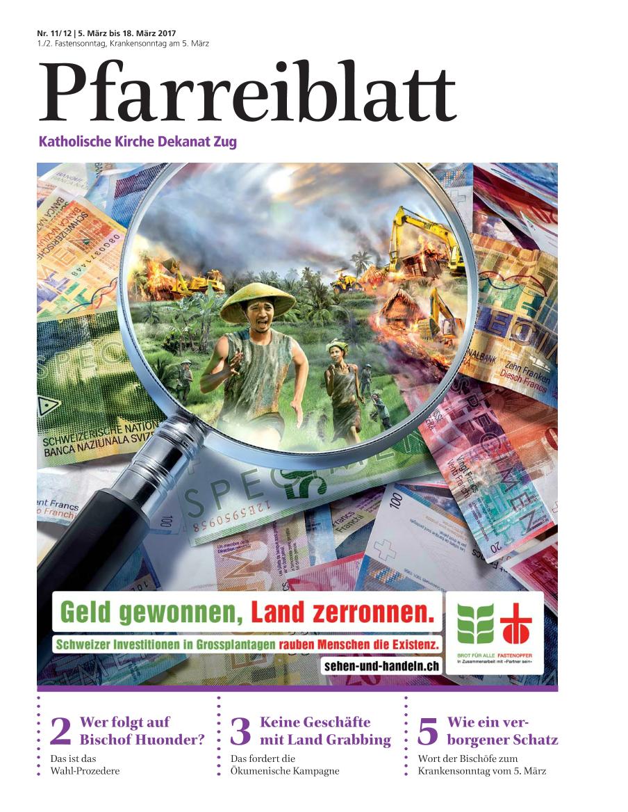 Cover Pfarreiblatt Zug, Nr. 11/12 2017