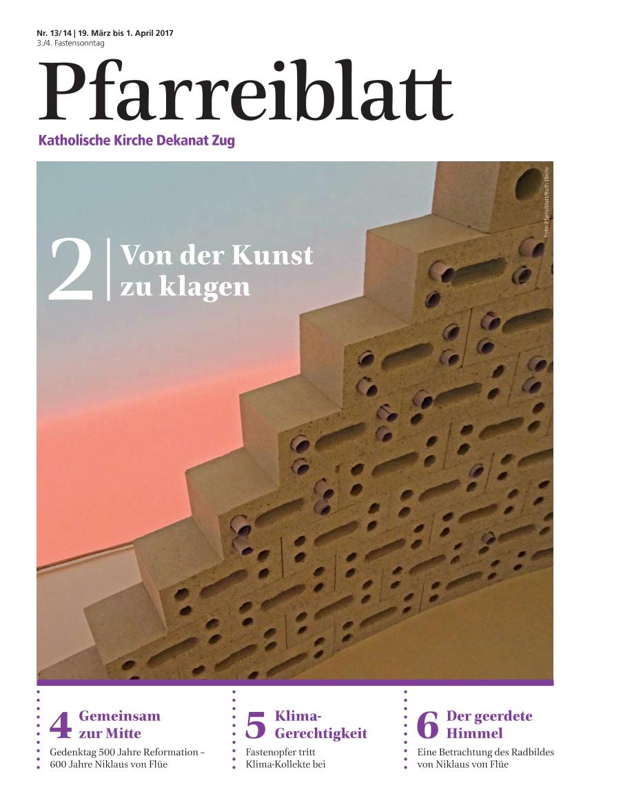 Cover Pfarreiblatt Zug, Nr. 13/14 2017