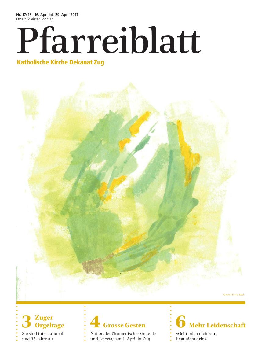 Cover Pfarreiblatt Zug, Nr. 17/18 2017