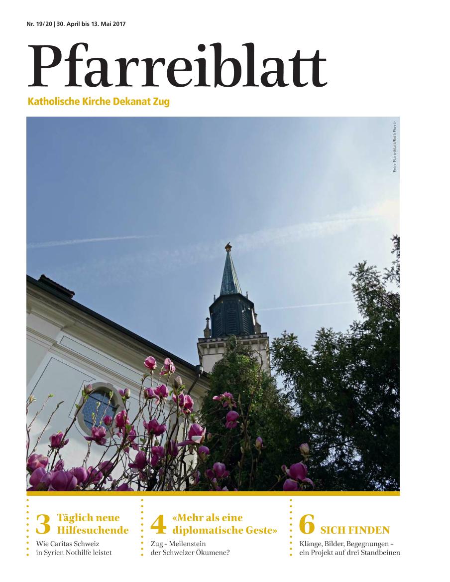 Cover Pfarreiblatt Zug, Nr. 19/20 2017