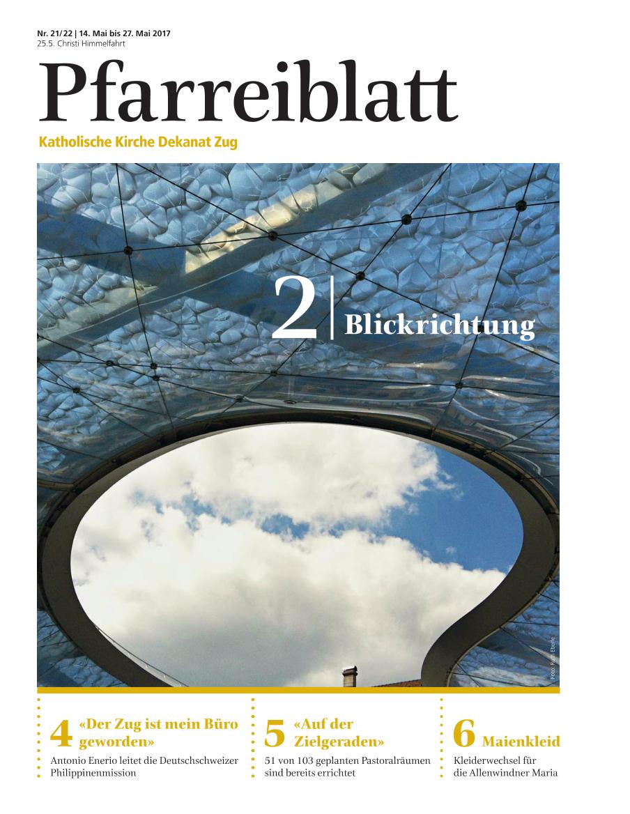 Cover Pfarreiblatt Zug, Nr. 21/22 2017