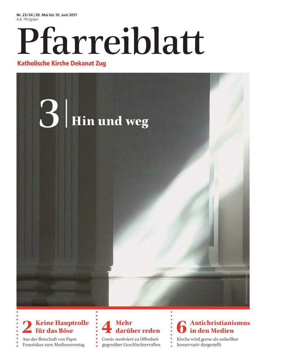 Cover Pfarreiblatt Zug, Nr. 23/24 2017
