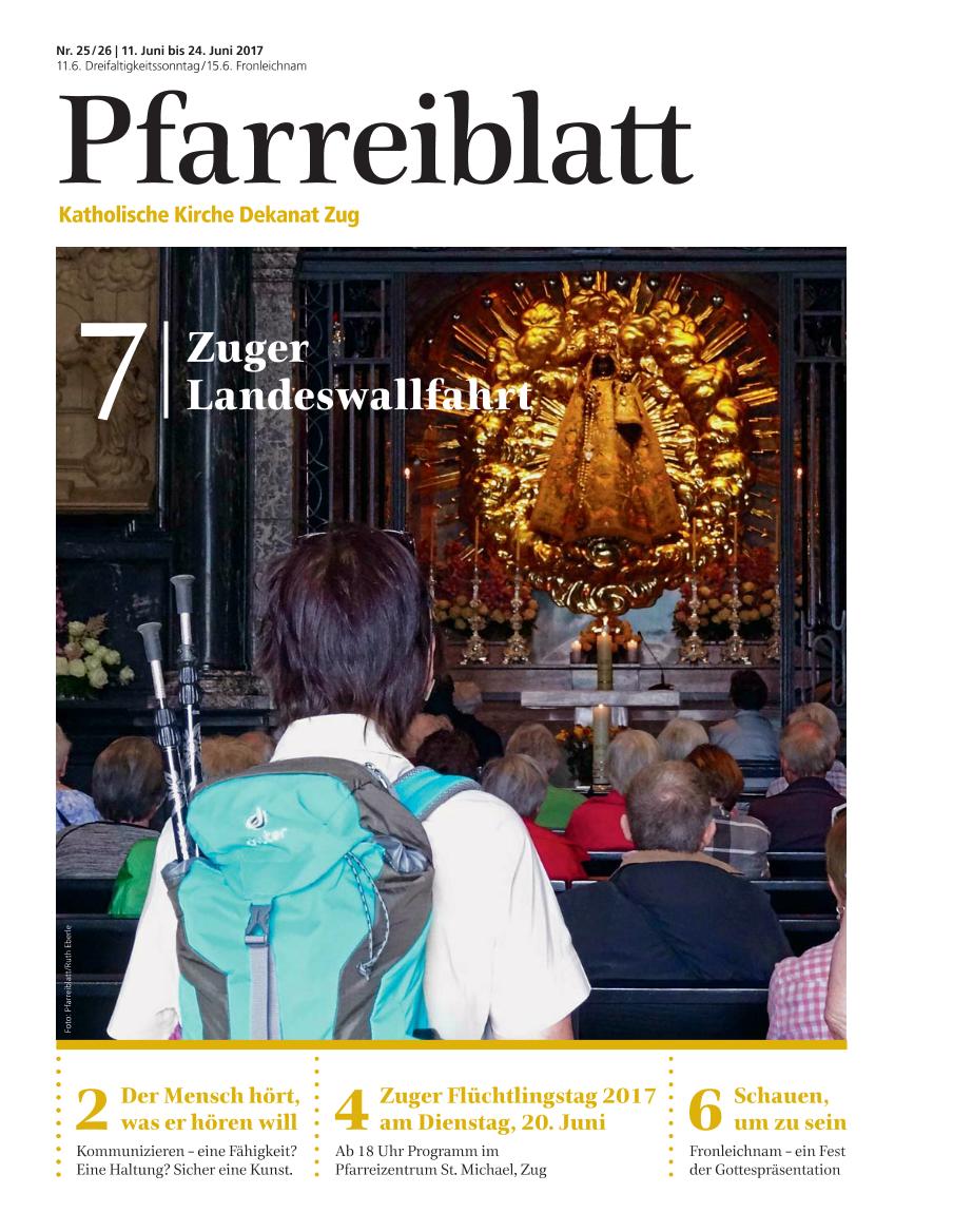 Cover Pfarreiblatt Zug, Nr. 25/26 2017