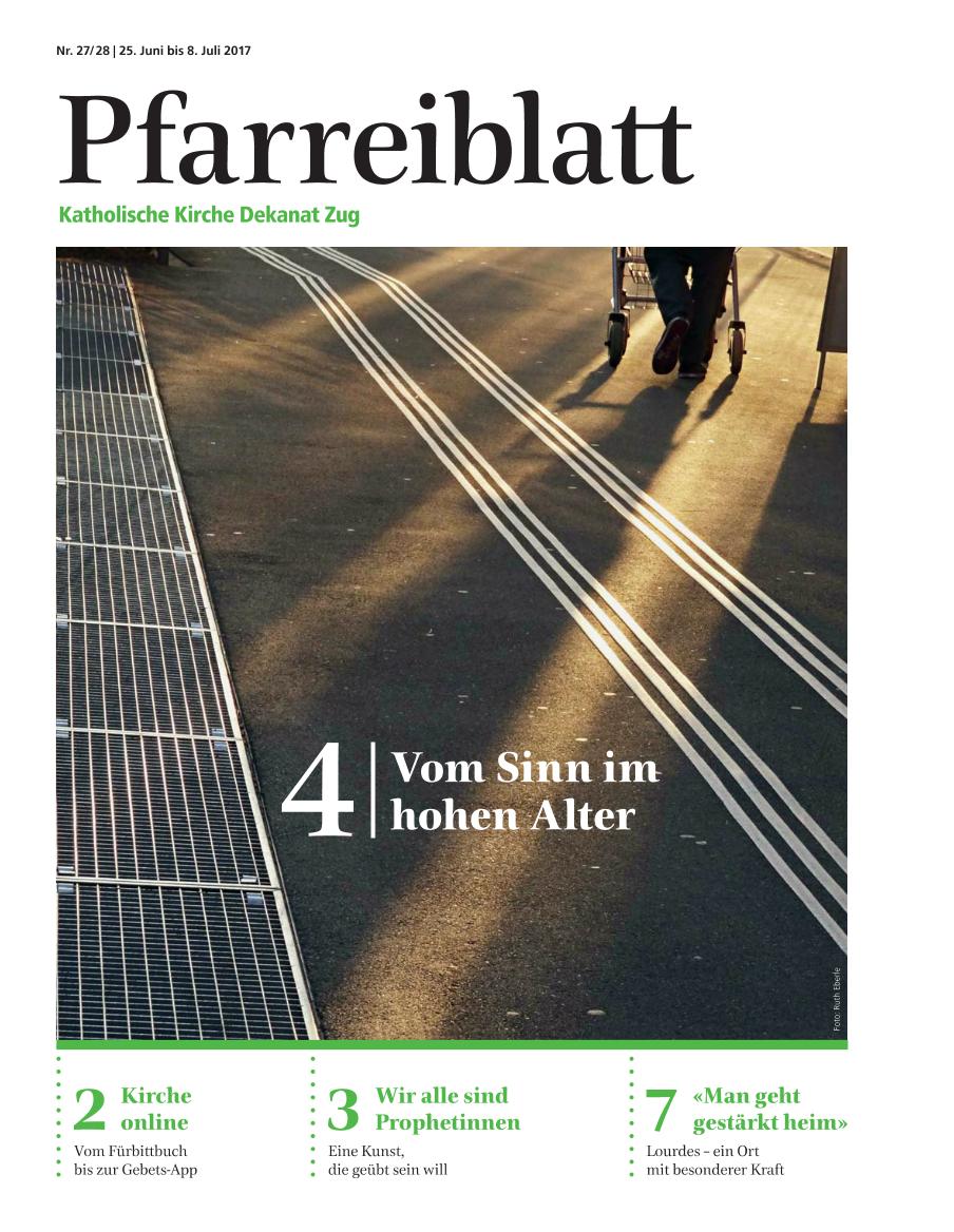 Cover Pfarreiblatt Zug, Nr. 27/28 2017