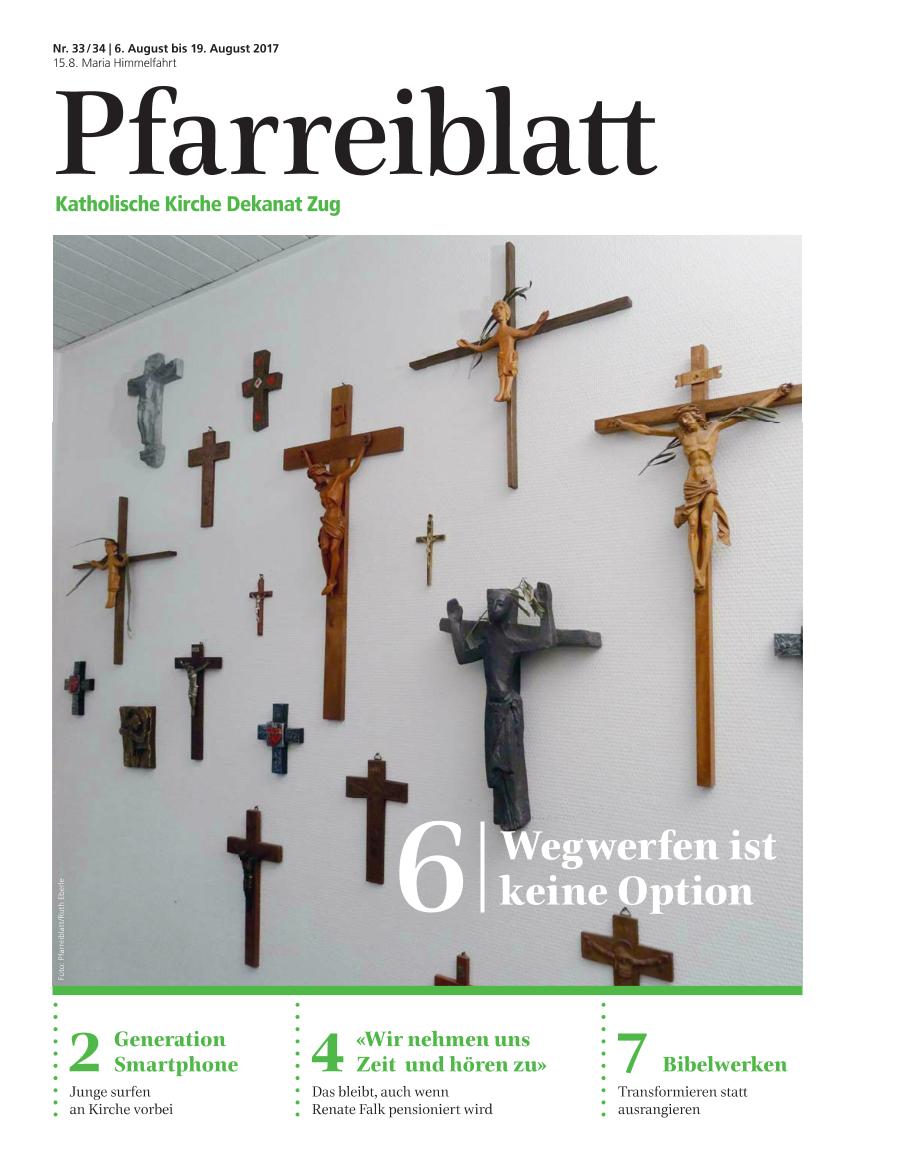 Cover Pfarreiblatt Zug, Nr. 33/34 2017