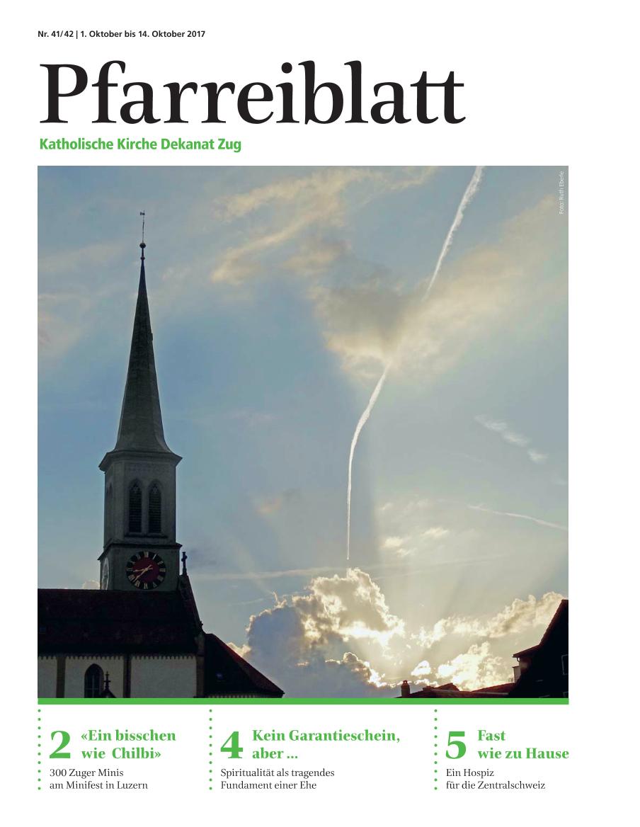 Cover Pfarreiblatt Zug, Nr. 41/42 2017