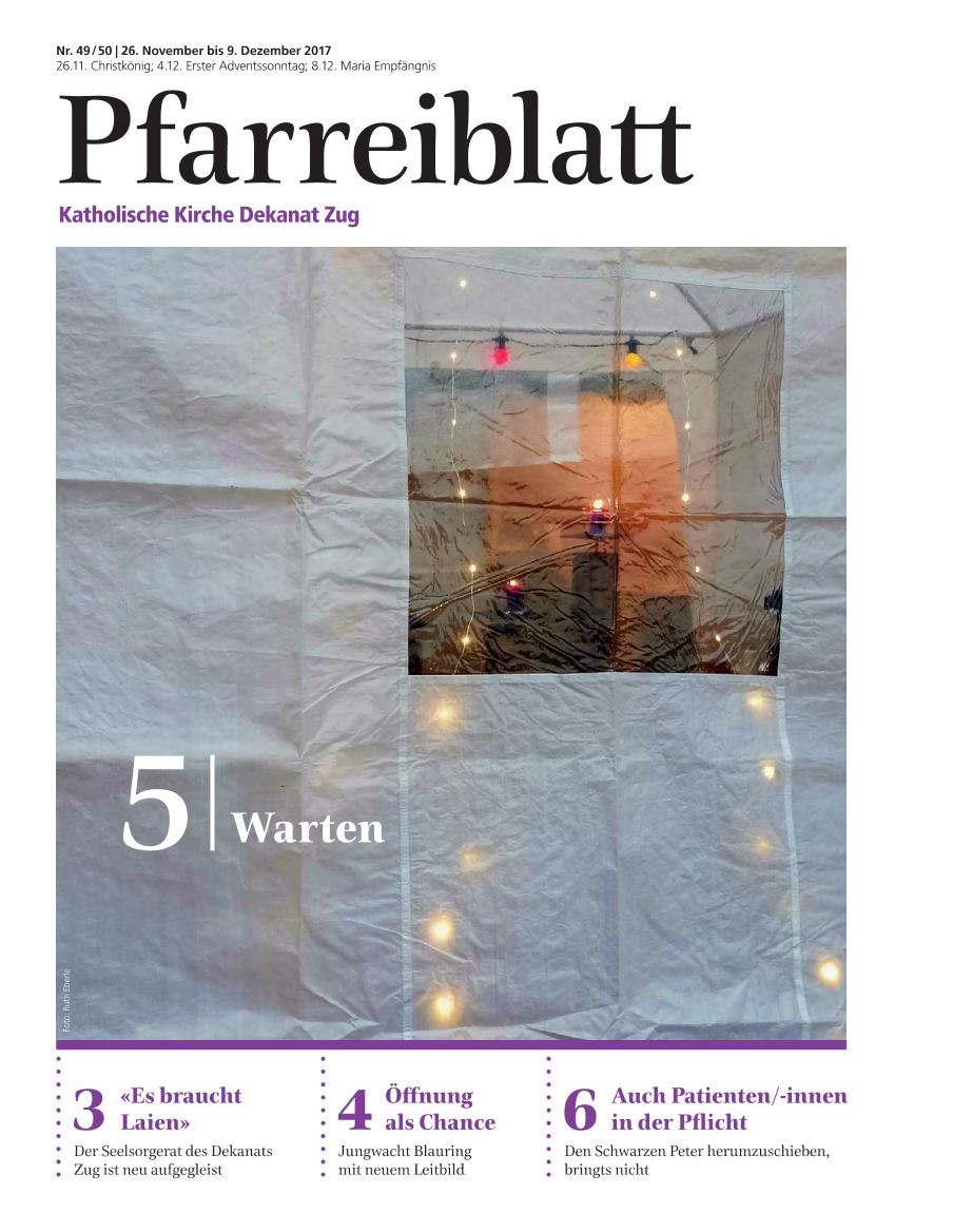 Cover Pfarreiblatt Zug, Nr. 49/50 2017