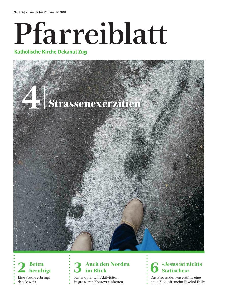 Cover Pfarreiblatt Zug, Nr. 03/04 2018