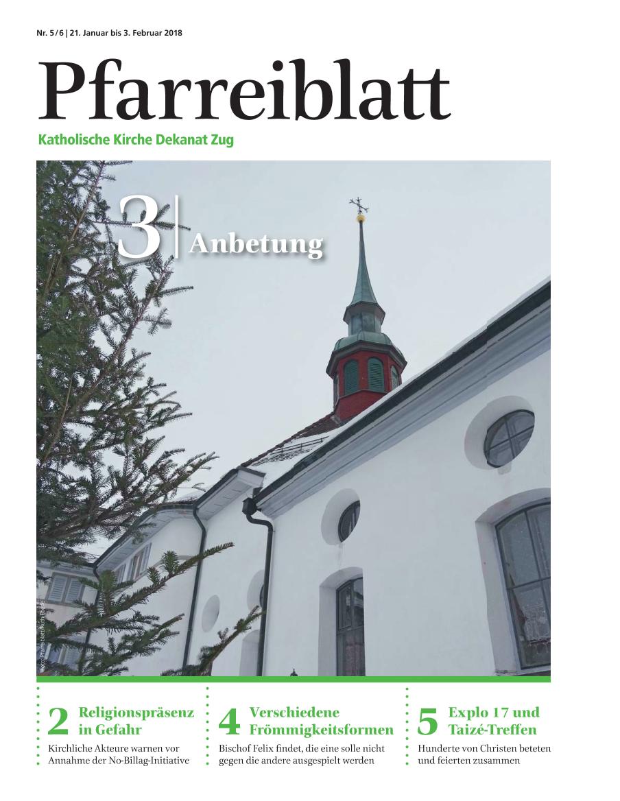 Cover Pfarreiblatt Zug, Nr. 05/06 2018