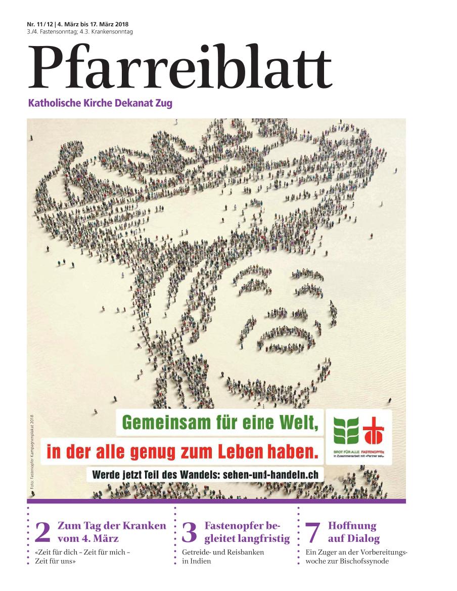 Cover Pfarreiblatt Zug, Nr. 11/12 2018
