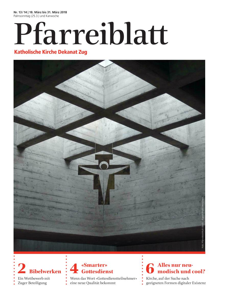 Cover Pfarreiblatt Zug, Nr. 13/14 2018
