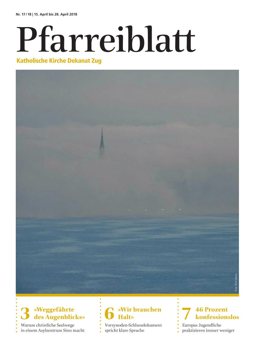 Cover Pfarreiblatt Zug, Nr. 17/18 2018