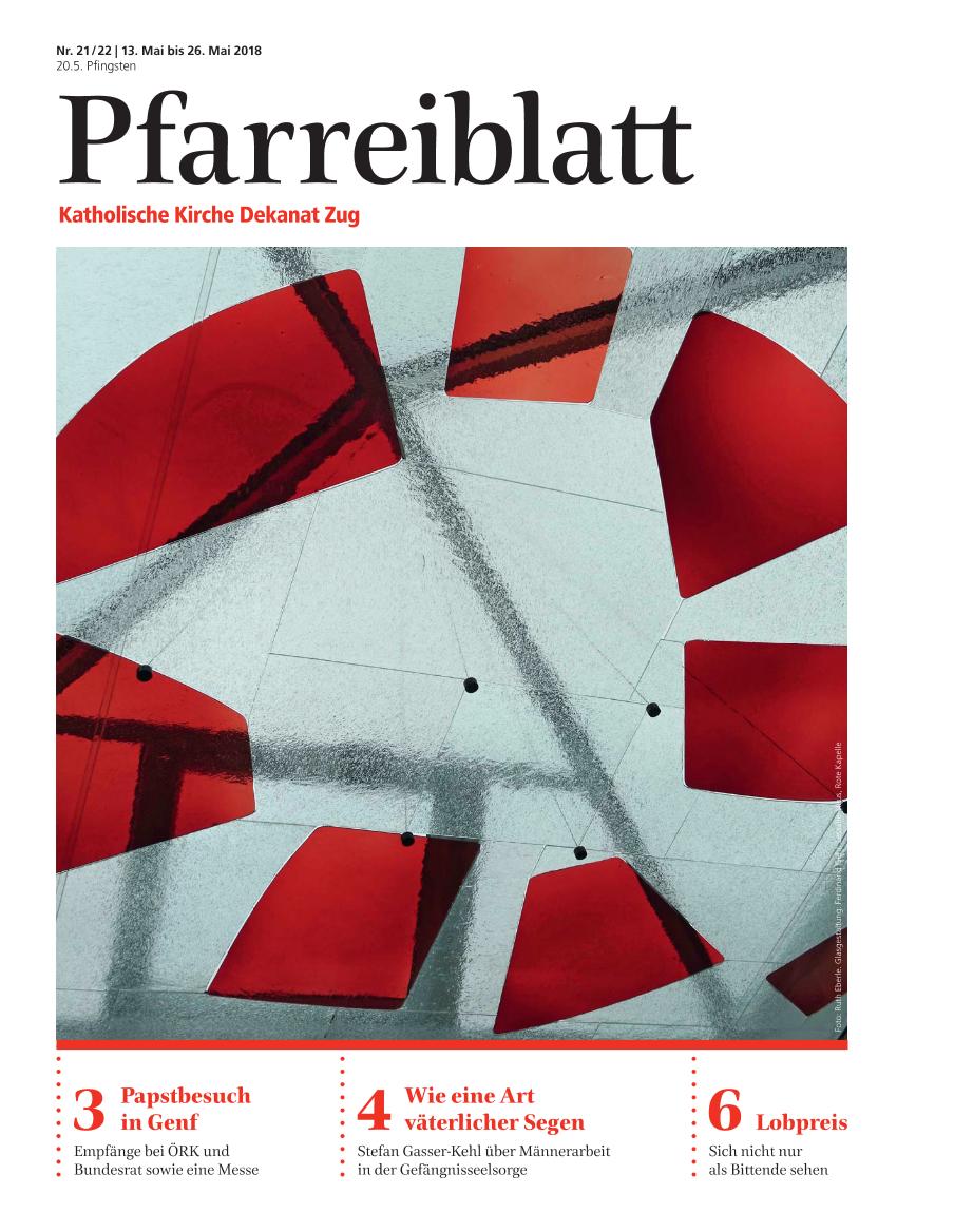 Cover Pfarreiblatt Zug, Nr. 21/22 2018