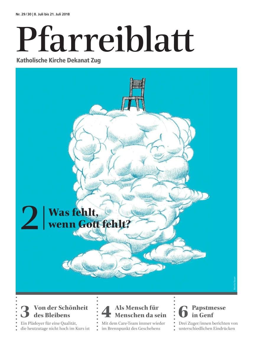 Cover Pfarreiblatt Zug, Nr. 29/30 2018