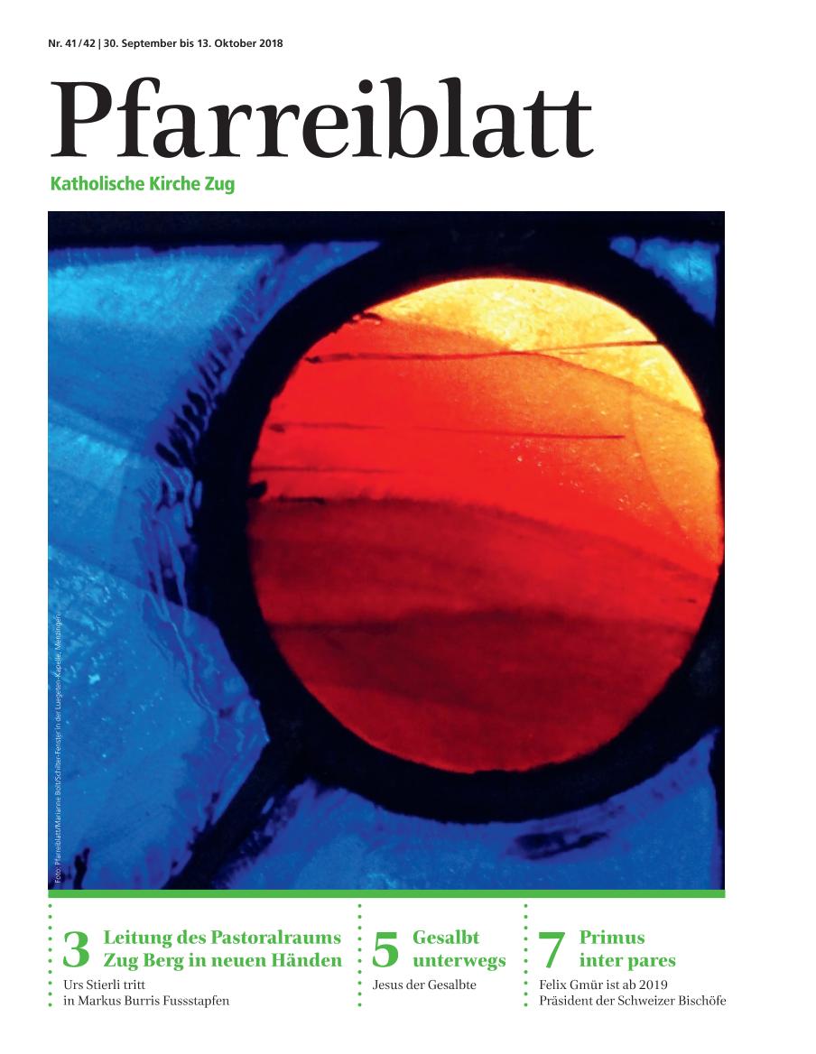 Cover Pfarreiblatt Zug, Nr. 41/42 2018