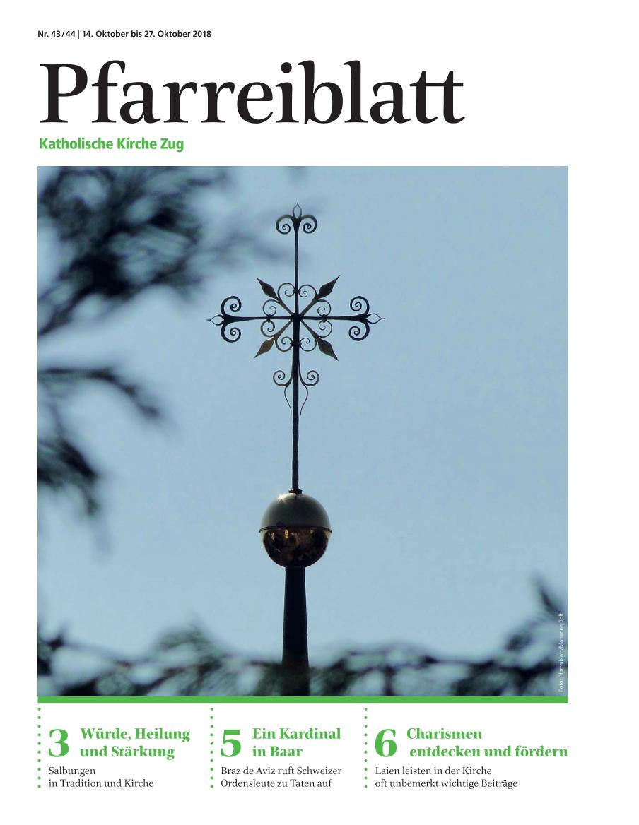 Cover Pfarreiblatt Zug, Nr. 43/44 2018