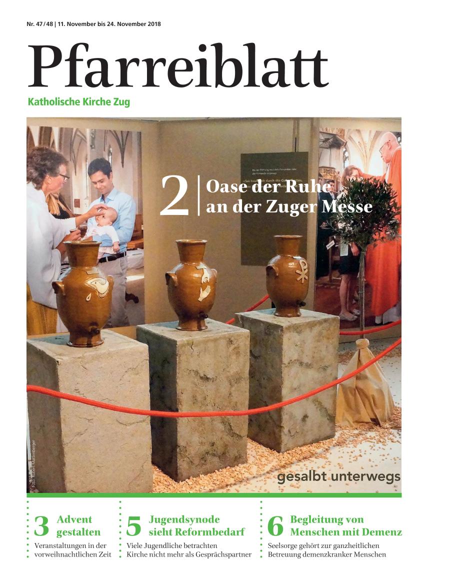 Cover Pfarreiblatt Zug, Nr. 47/48 2018