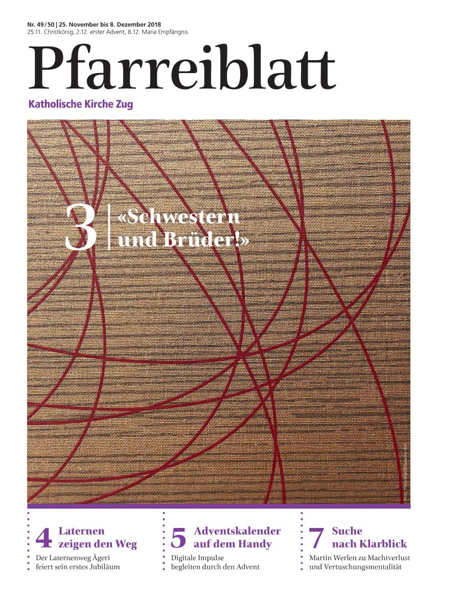 Cover Pfarreiblatt Zug, Nr. 49/50 2018
