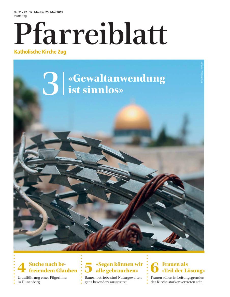 Cover Pfarreiblatt Zug, Nr. 21/22 2019