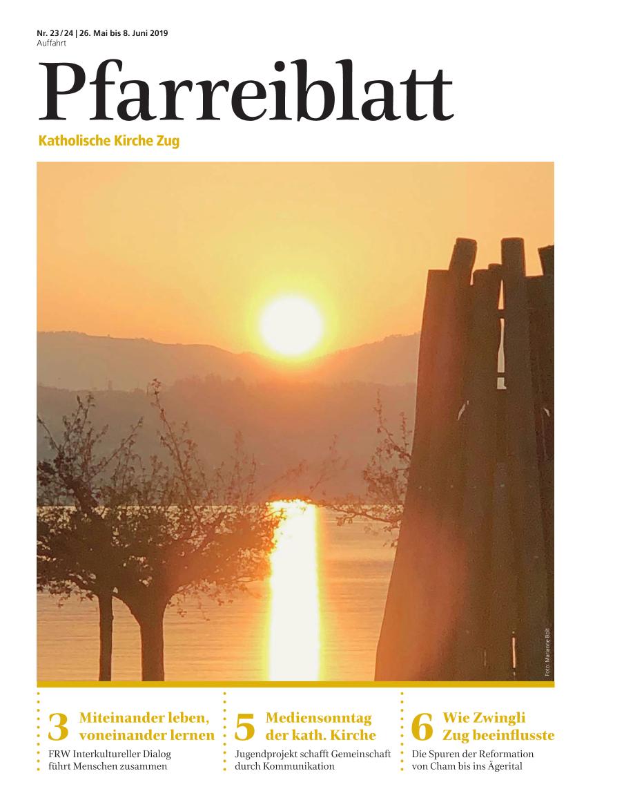 Cover Pfarreiblatt Zug, Nr. 23/24 2019