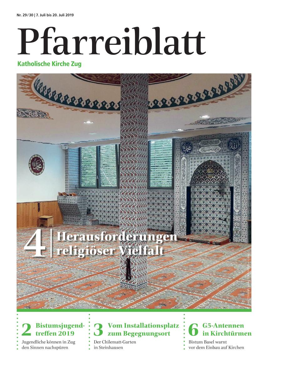 Cover Pfarreiblatt Zug, Nr. 29/30 2019