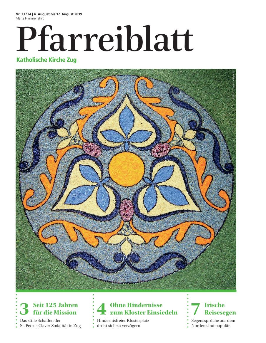 Cover Pfarreiblatt Zug, Nr. 33/34 2019