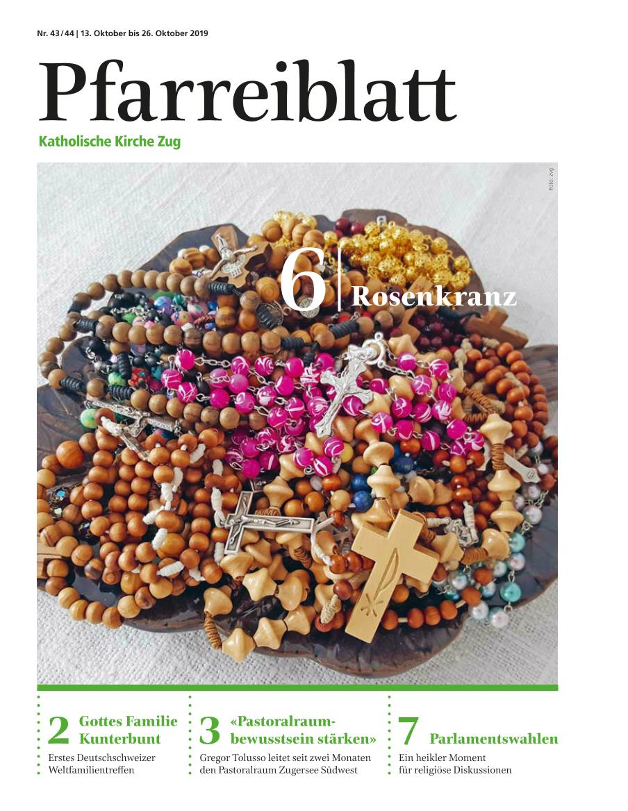 Cover Pfarreiblatt Zug, Nr. 43/44 2019