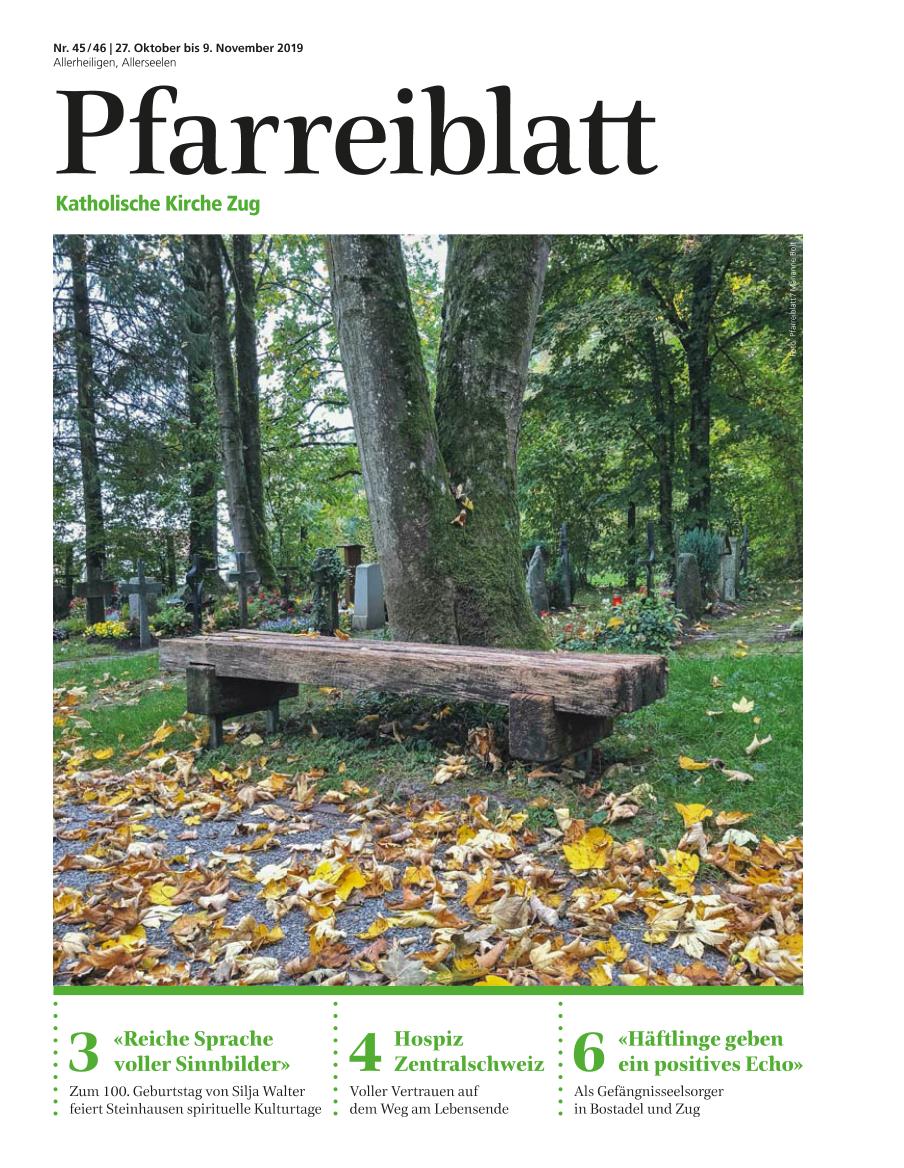 Cover Pfarreiblatt Zug, Nr. 45/46 2019