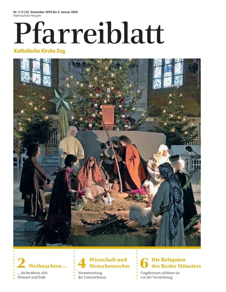 Cover Pfarreiblatt Zug, Nr. 01/02 2020