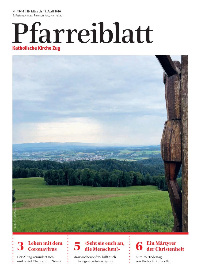 Cover Pfarreiblatt Zug, Nr. 15/16 2020