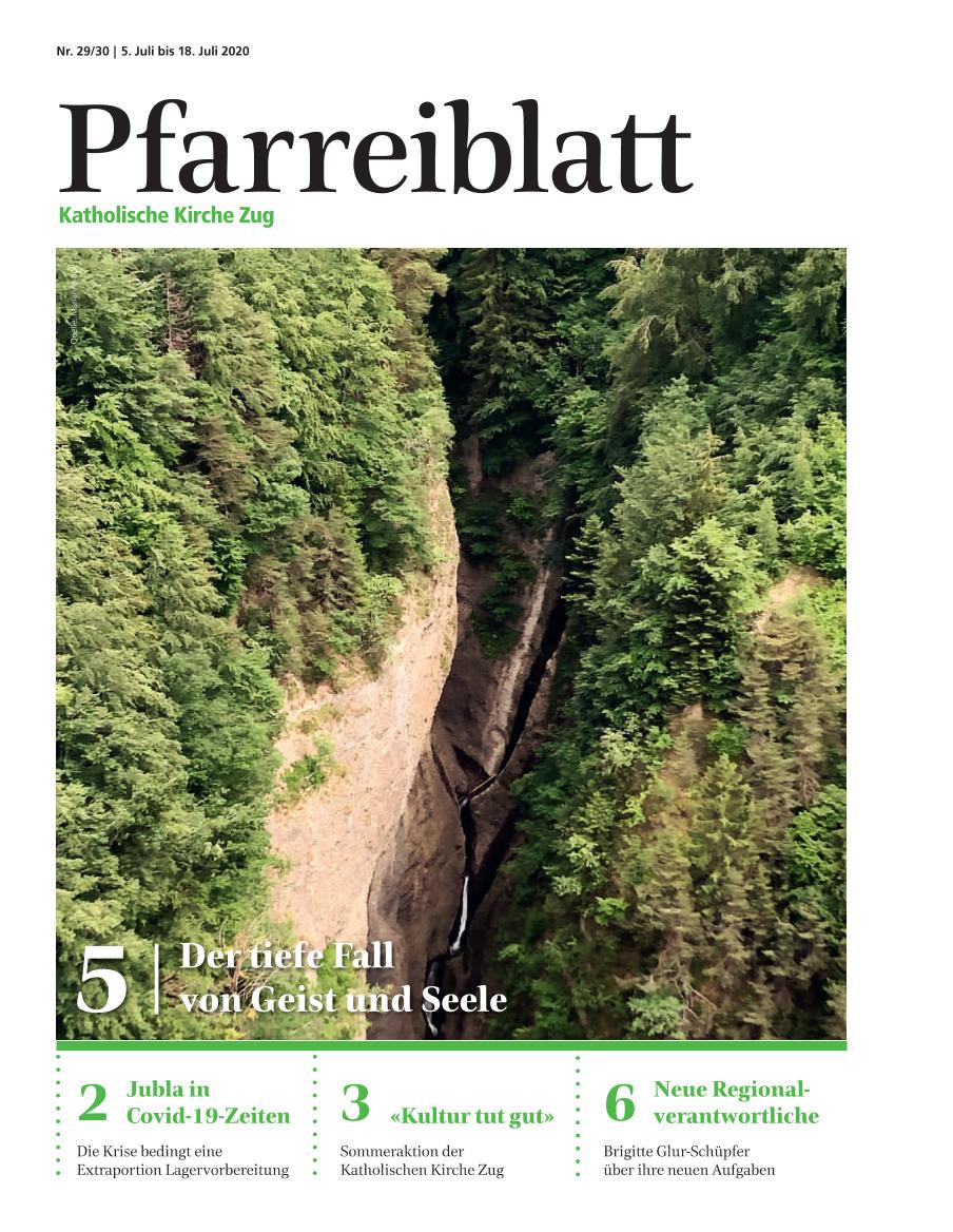 Cover Pfarreiblatt Zug, Nr. 29/30 2020