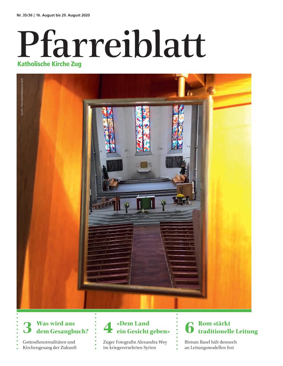 Cover Pfarreiblatt Zug, Nr. 35/36 2020