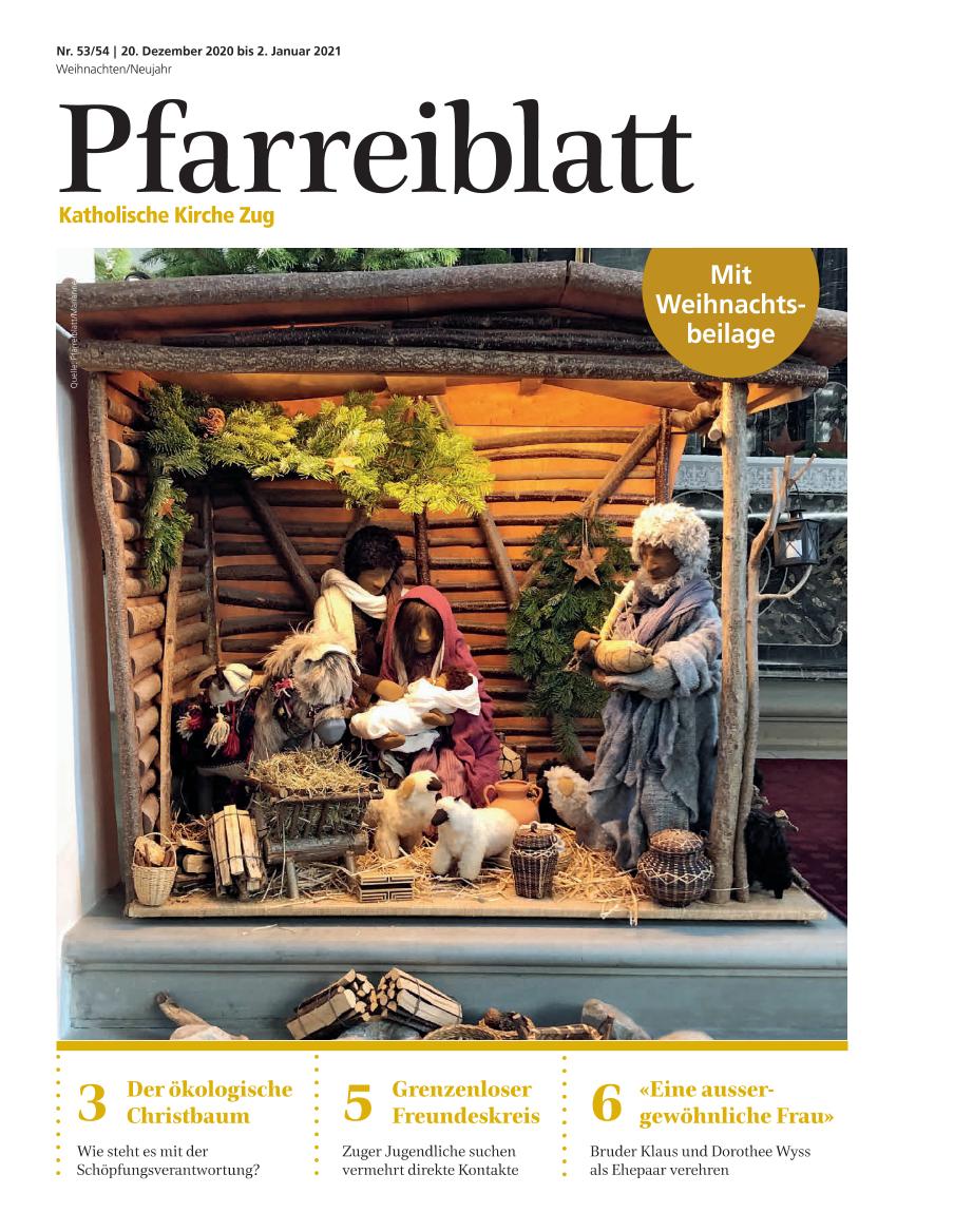 Cover Pfarreiblatt Zug, Nr. 53/54 2020