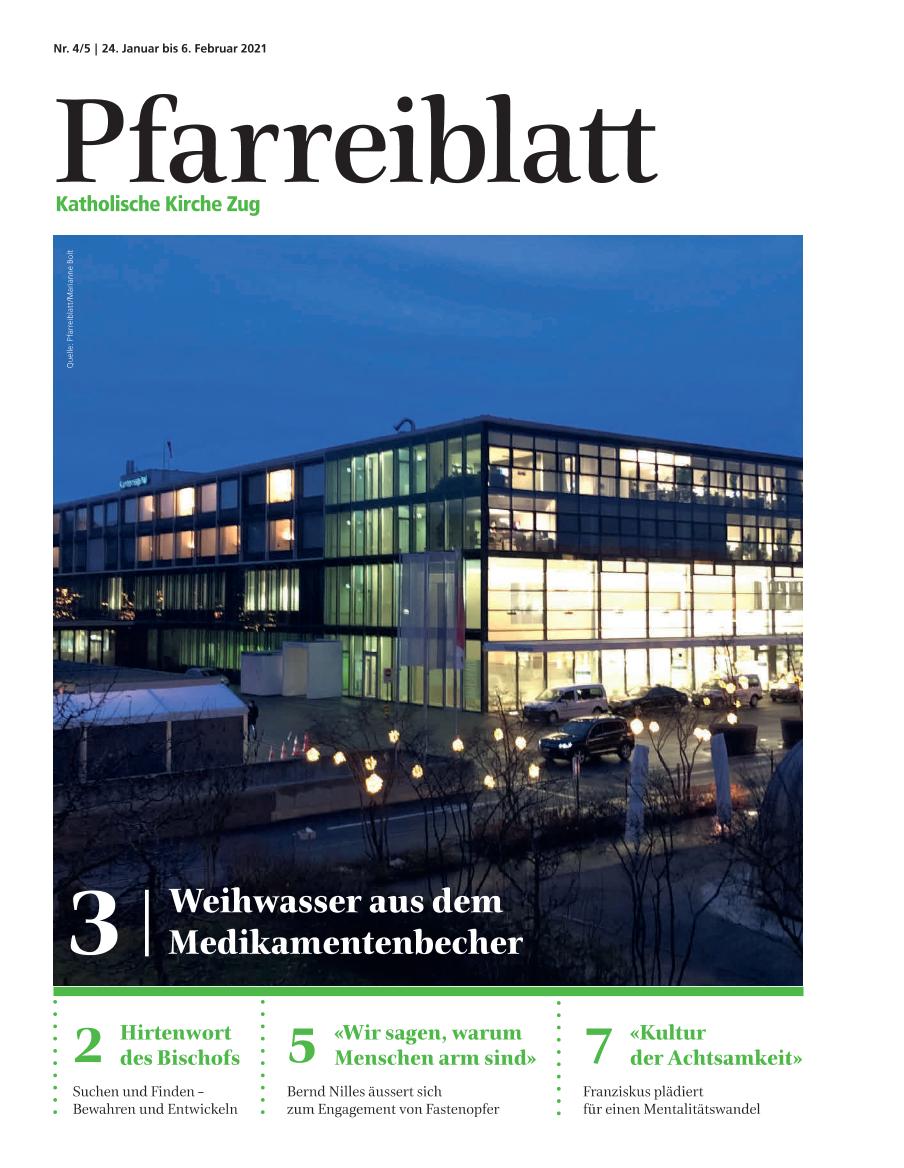 Cover Pfarreiblatt Zug, Nr. 04/05 2021