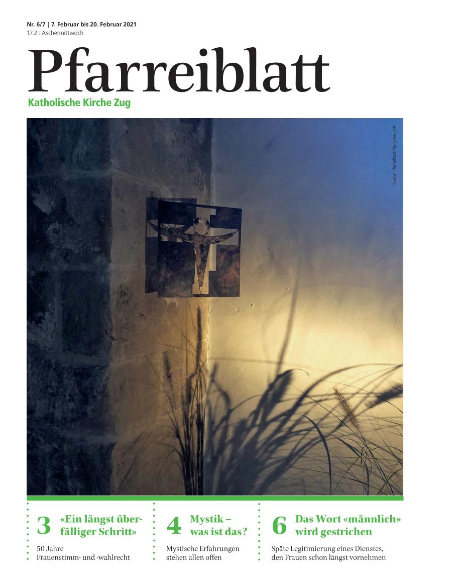 Cover Pfarreiblatt Zug, Nr. 06/07 2021